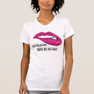 T-shirt drôle de paumes crispées de morsure de