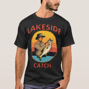 T-shirt drôle de pêche pour hommes 80 ans