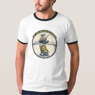 T-shirt drôle de pêche : un à-coup en attendant un