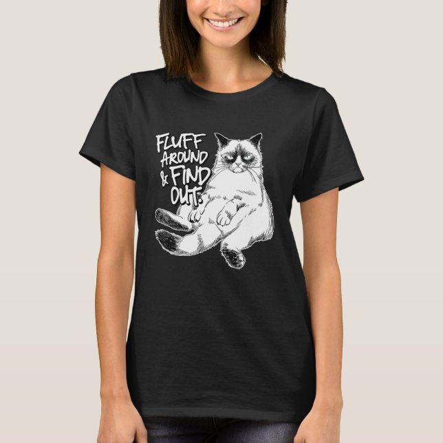 T-shirt Drôle de peluche autour et découvrez, Grumpy Kitty (Devant)