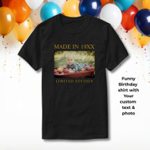 T-shirt drôle de photo d'anniversaire édition limi
