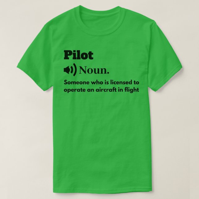 T-shirt Drôle de pilote Définition 1 (Design devant)