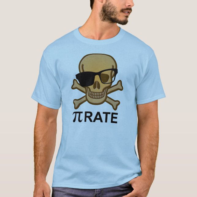 T-Shirt drôle de pirate Pi Math Géométrie Nerd Gee (Devant)