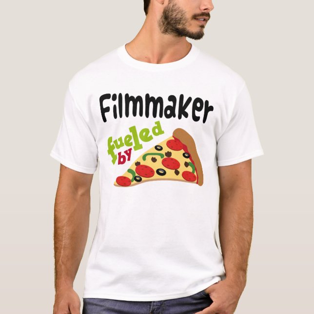 T-shirt (drôle) de pizza de cinéaste (Devant)