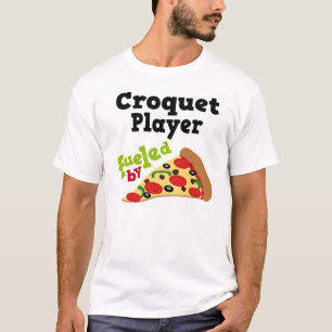 T-shirt (drôle) de pizza de joueur de croquet
