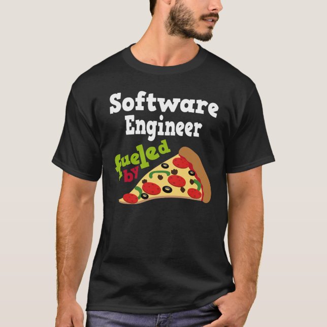 T-shirt (drôle) de pizza de Software Engineer (Devant)