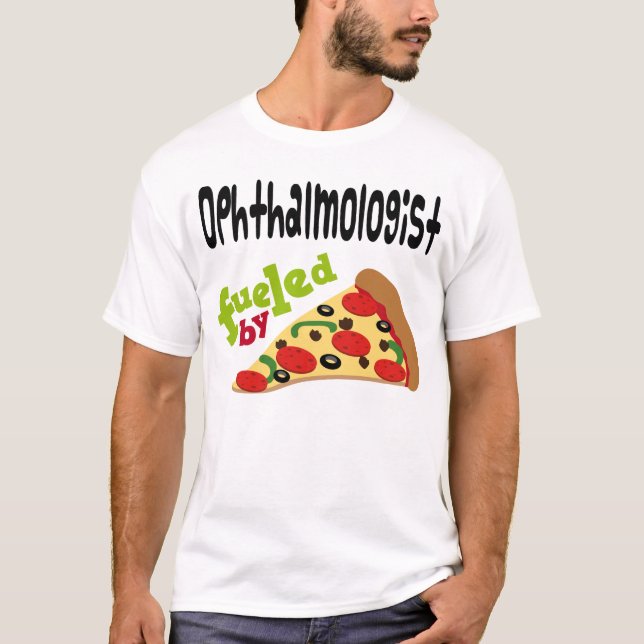 T-shirt (drôle) de pizza d'ophtalmologue (Devant)