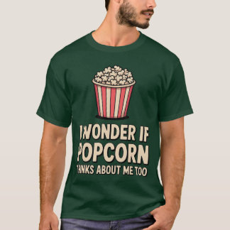 T-shirt Drôle de popcorn thématique pour hommes femmes adu