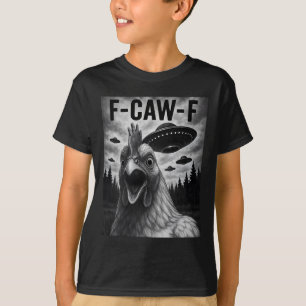 T-shirt Drôle de poule F-caw-f Fcawf Poulet Hommes Femmes