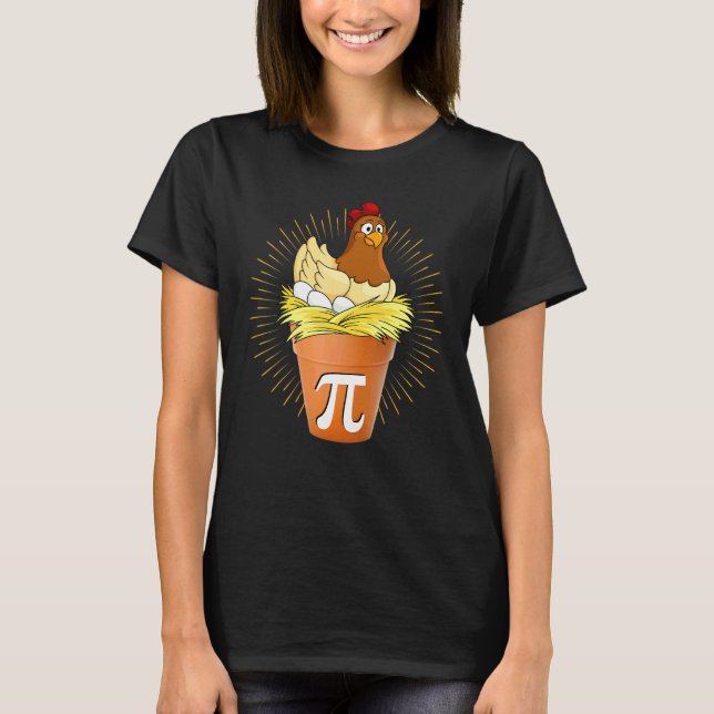T-shirt Drole de poulet Pot Pi Cool Prof de Maths Pi Day (Devant)
