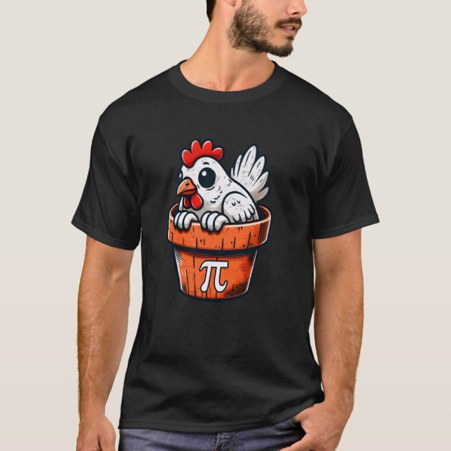 T-shirt Drôle de poulet Pot Pi Day 3.14 Symbole Pi Math En (Devant)