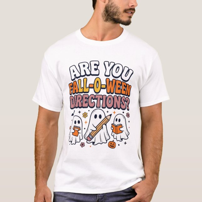 T-shirt drôle de professeur d'Halloween d'automne  (Devant)