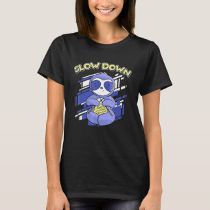 T-shirt Drôle de ralentir paresseux tricot