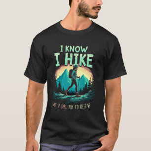 T-shirt Drôle de Randonnée Comme une Fille Randonneur Humo