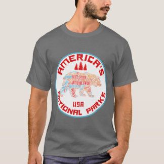 T-shirt drôle de randonnée de camping d'ours de pa