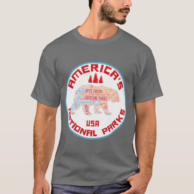 T-shirt drôle de randonnée de camping d'ours de pa (Devant)