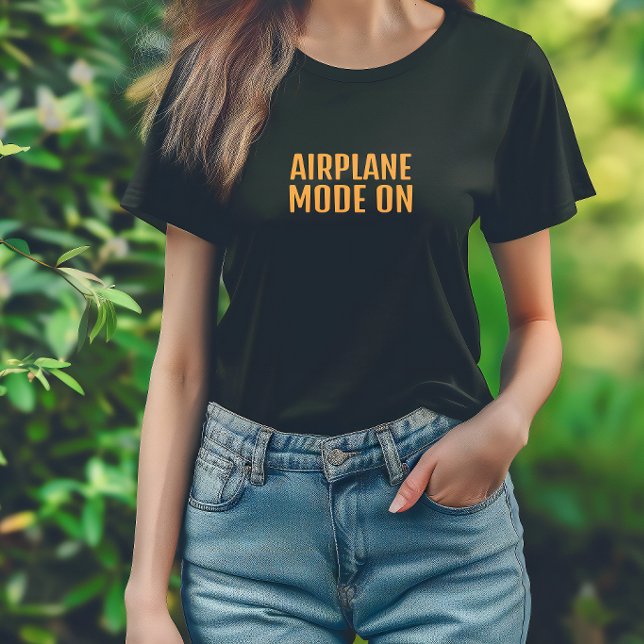 T-shirt drôle de randonnée mode avion activé orang (Créateur téléchargé)