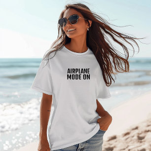 T-shirt drôle de randonnée mode avion activé sur n