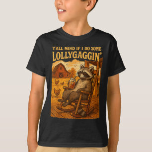T-shirt Drôle de Raton laveur Cowboy, Vous m'en voulez si