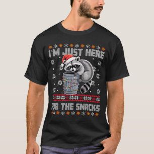 T-shirt drôle de Raton Laveur de Noël Je Suis Just