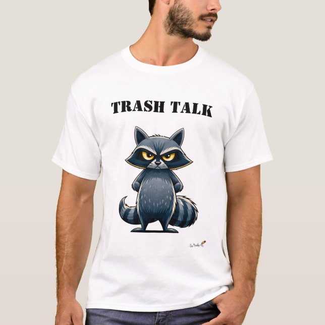 T-shirt drôle de raton laveur Trash Talk (Devant)