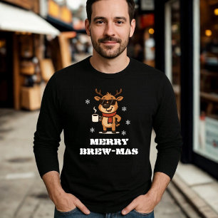 T-shirt Drôle de Renne de Café de Noël