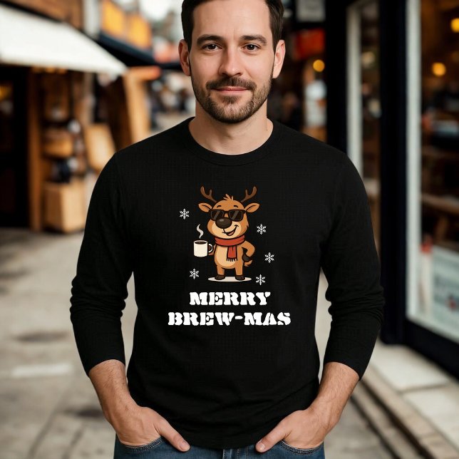 T-shirt Drôle de Renne de Café de Noël (Créateur téléchargé)