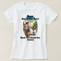 T-shirt drôle de retour à l'école avec nom personn