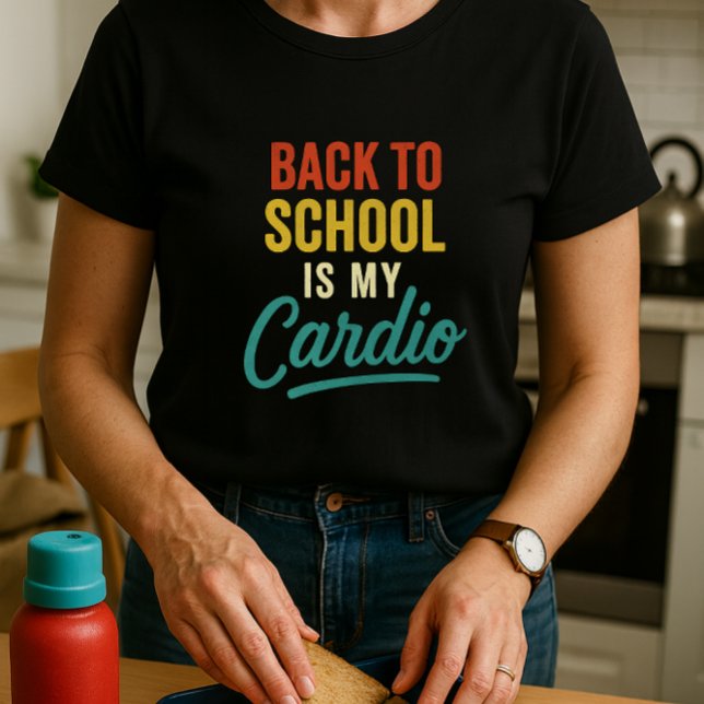 T-shirt Drôle de retour à l'école est mon parent cardio (Créateur téléchargé)