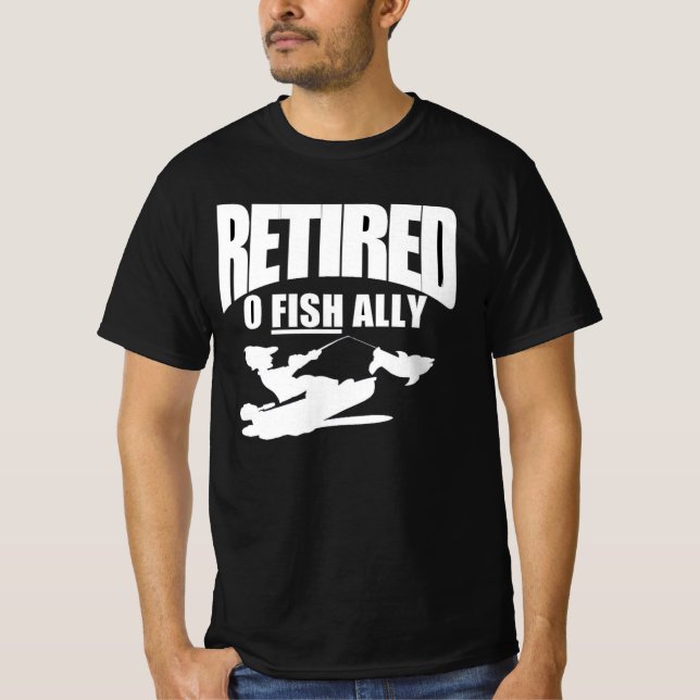 T-shirt drôle de retraite d'un pêcheur  (Devant)