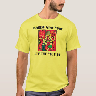 T-shirt drôle de réveillon de la Saint Sylvestre
