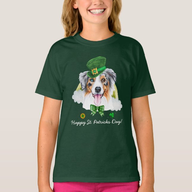 T-shirt Drôle de Saint-Patrick australien Shepherd or (Devant)