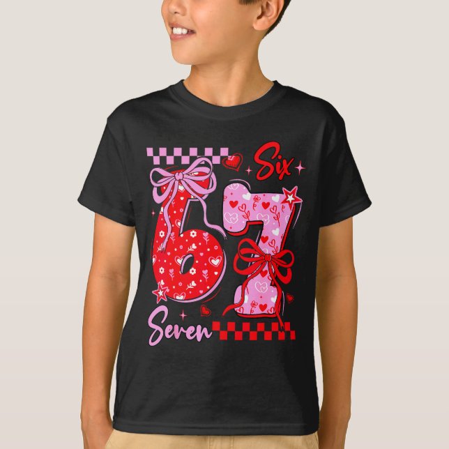 T-shirt Drôle de Saint-Valentin 67 Meme 6 7 Arc de la Sain (Devant)