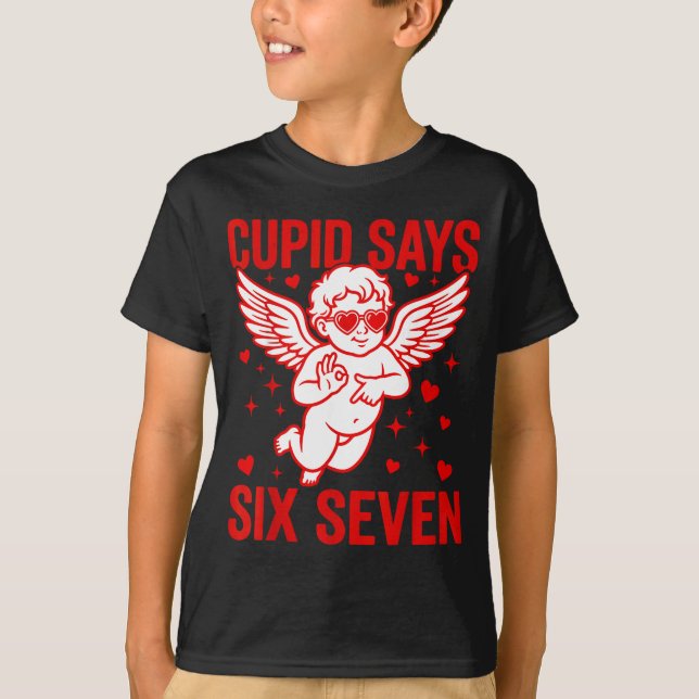 T-shirt Drôle de Saint-Valentin Cud dit Six Sept Meme Fill (Devant)
