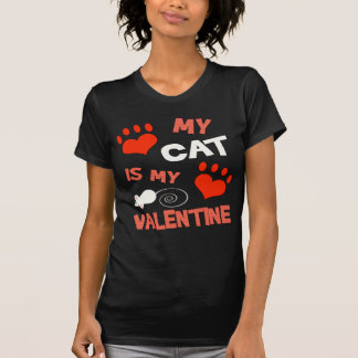 T-shirt drôle de Saint-Valentin de chat