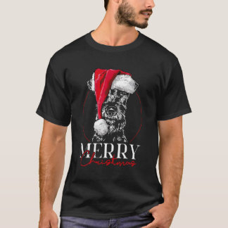 T-shirt Drôle de Santa Irish Terrier Joyeux Noël Maman de