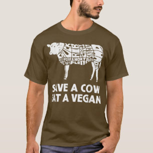 T-shirt Drôle de sauver une vache 