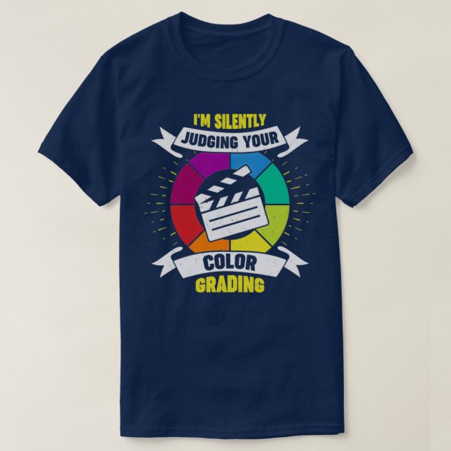 T-shirt Drôle de sélection de couleurs Vidéo Éditeur Cadea (Design devant)