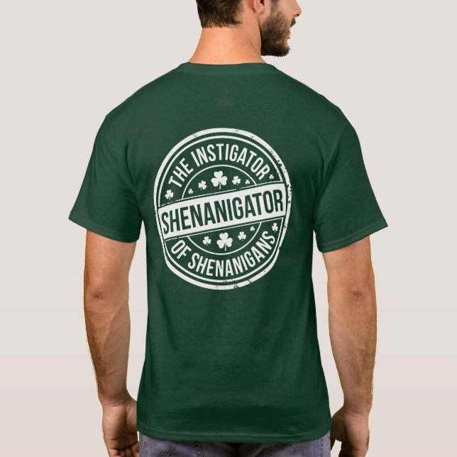 T-shirt Drôle de Shenanigator Saint-Patrick Épouvanté  (Dos)