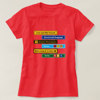 T-shirt drôle de signes perdus à l'aéroport