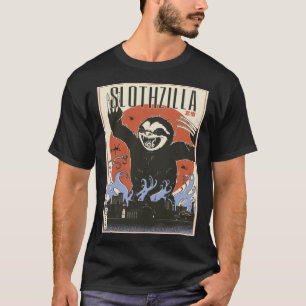 T-shirt Drôle de Slothzilla Paresseux Asie Monstre