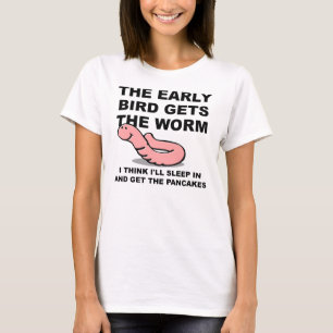 T-shirt drôle de sommeil précoce pour oiseau matin