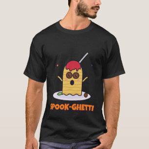 T-Shirt Drôle de Spaghetti d'Halloween avec un Jeu