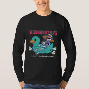 T-shirt Drôle de squelette sarcastique "Je suis mort et pa