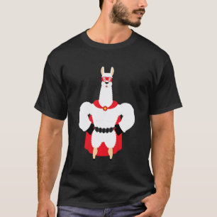 T-shirt Drole de super héros à capuchon lama alpaga garçon