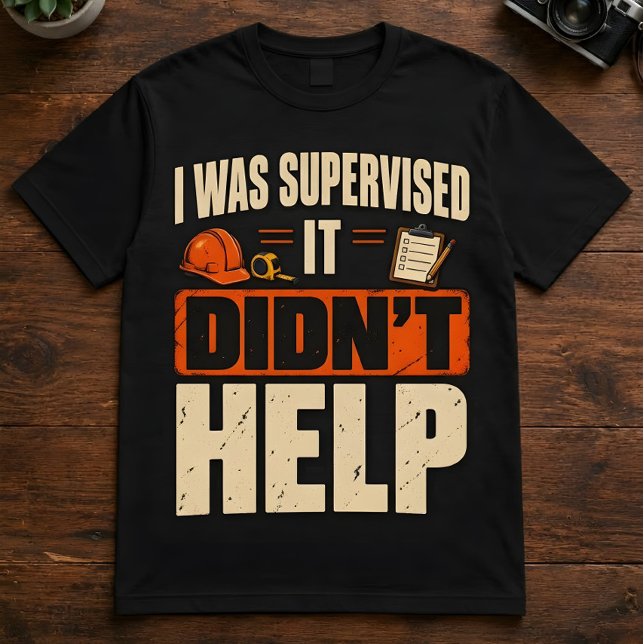 T-shirt drôle de superviseur de construction (Créateur téléchargé)