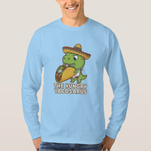 T-shirt Drôle de Tacosaurus T-Rex Dinosaure Affamé qui Man