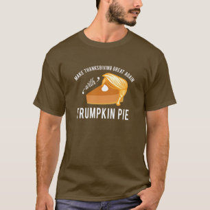 T-shirt drôle de tarte de Trumpkin de thanksgivin