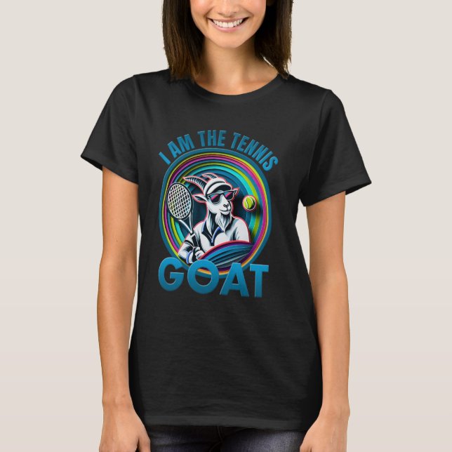 T-shirt drôle de Tennis GOAT (Devant)