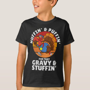 T-shirt Drôle de Thanksgiving Huffin et Puffin Sauce et